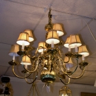Brass chandelier