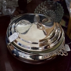 Silverplate covered bowl