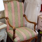 Elaborately carved library side chair