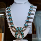 S. Lawsayate Zuni squash blossom necklace