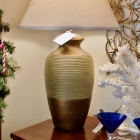 Bronze & green colored lamp