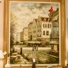 Large oil on canvas - street scene