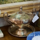 Silver plated tureen & underplate