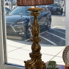 Ornate baroque style gilt plaster lamp