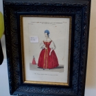 French hand colored engraving