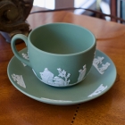 Wedgwood green cup & saucer