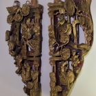 Pair of antique gilt carved wood panels