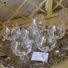 6 Stuart crystal brandy glasses
