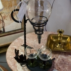 Decanter on stand w/ 3 glasses