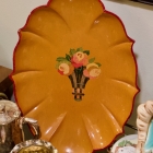 Vintage French papier mache fluted bowl