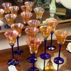 Set of 8 hand blown wine glasses