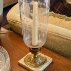 Vintage hurricane candle holders