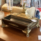 Antique empire style bronze inkstand