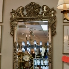 Silver framed mirror