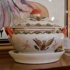 Maitland Smith tureen w/ lid & underplate