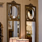 Antique French Trumeau mirror pair