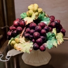 Italian ceramic grape topiary