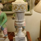 Solid marble pair of lamps