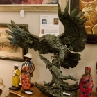 Bronze eagle, finely detailed