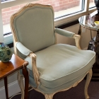Pair of 1970s John Widdicomb French eggshell blue fabric chairs