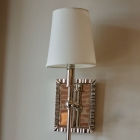 Silver mirrored sconce - 1 of pair