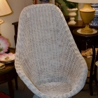 Vintage wicker bucket chair