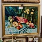 Still life impressionist oil on canvas.