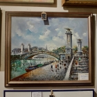 Modern impressionist Paris oil on canvas