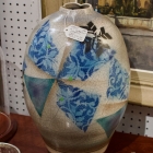 Large 16” Ikebana ceramic vase