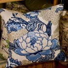 Blue/beige/white pillow