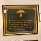 Hand stitched hippocratic oath