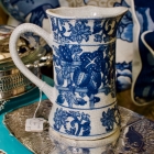 Oriental blue & white pitcher