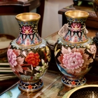 Pair of cloisonne vases
