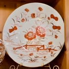 Japanese platter - white, orange, gold