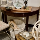 19th century mahogany demi lune