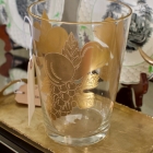 Gold fruit vase