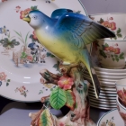 Vintage Japanese bird - blue