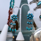 Turquoise clip earrings