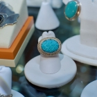 Carved Turquoise & Sterling ring