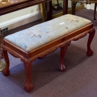 C. 1850-70s English mahogany Chippendale bench
