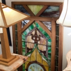 Large stained glass window panel