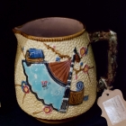 English majolica pitcher