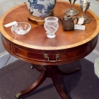 English mahogany drum table