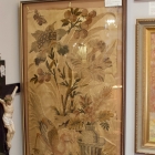 C. 1840-60s continental silk embroidery housed in a frame