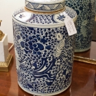 Vintage blue & white jars