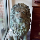 Bronze lions pair