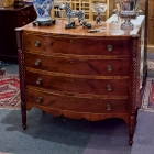 Antique federal bow front chest of drawers