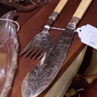 Knife & fork - silver plated