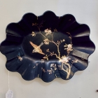 Antique French chinoiserie paper mache crumb tray