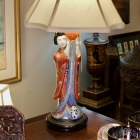 Vintage Japanese satsuma style lamp